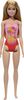 Beach Barbie Doll with Blond Hair Wearing Pink Palm Tree-Print Swimsuit