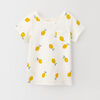2-3 ans t-shirt à poche à manches courtes - imprimé crème