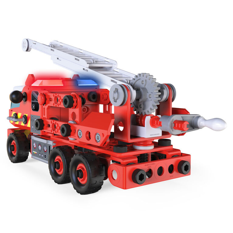 Camion De Pompiers A Construire Meccano Junior Jeu De Construction Avec  Effets Sonores Et Lumineux - Jeux - Jouets BUT