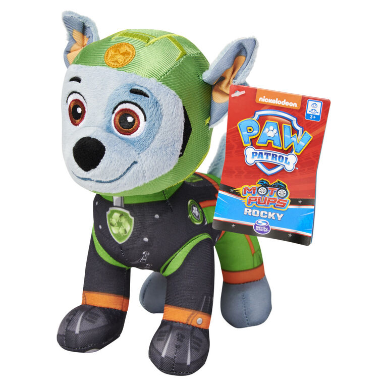 Pat'Patrouille, Peluche Moto Pups Rocky, 20,3 cm