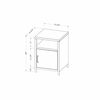 Sweedi Metal 1-Door Nightstand White