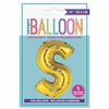 14" Gold Letter Balloons - S