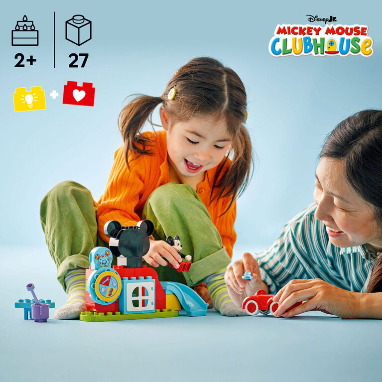 LEGO DUPLO Disney Mickey Mouse Clubhouse & Car Building Kit - Toddler Toy for Ages 2-4 - 10454