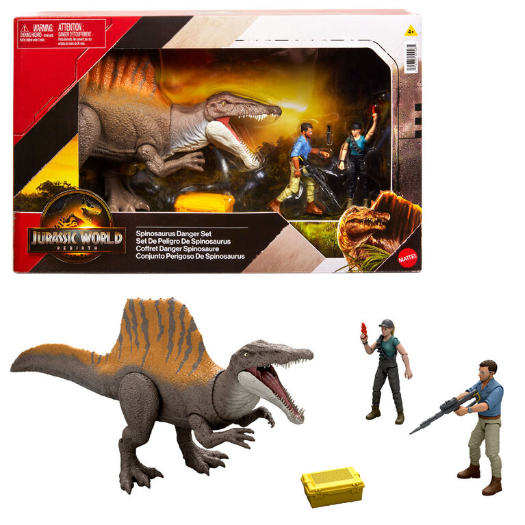 Jurassic World Rebirth Storypack with Exclusive Spinosaurus, 2 Human Figures & Accessories