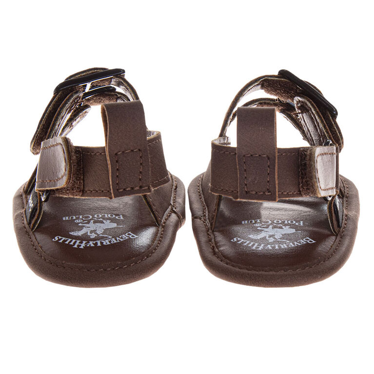 Beverly Hills Polo Club Open Toe Sandal Brown Size 4
