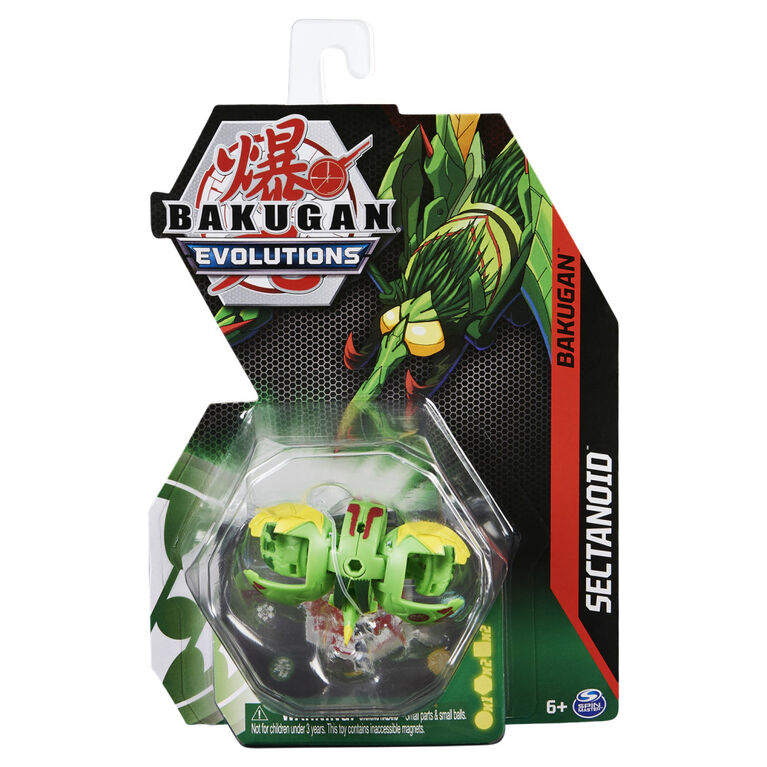 Bakugan Evolutions, Sectanoid, Figurine articulée de 5,1 cm et carte à collectionner