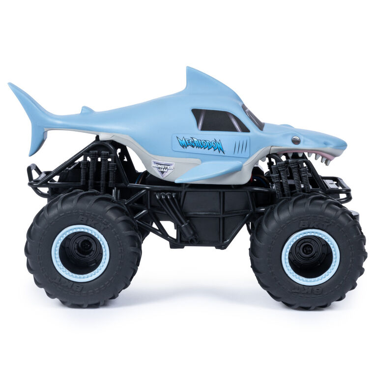 Monster Jam, Official Megalodon Remote Control Monster Truck, 1:24 Scale, 2.4 GHz