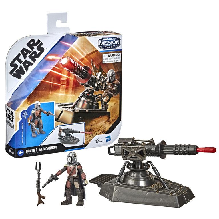 Star Wars Mission Fleet Expedition Class Hover E-Web Cannon Mandalorian 2.5-Inch-Scale Figure and Vehicle Accessory