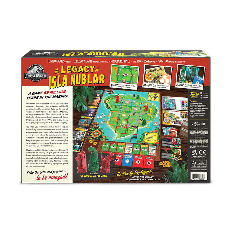 Funko Games Jurassic World: The Legacy Of Isla Nublar Board Game - English Edition