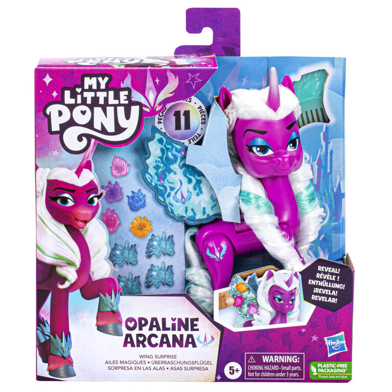 My Little Pony Dolls Opaline Arcana Wing Surprise, 5-Inch My Little Pony Toy Alicorn with Accessories