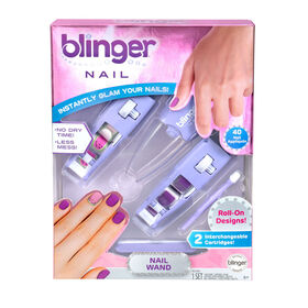 Stylo pour ongles Blinger - Melon d'eau et paillettes pourpres