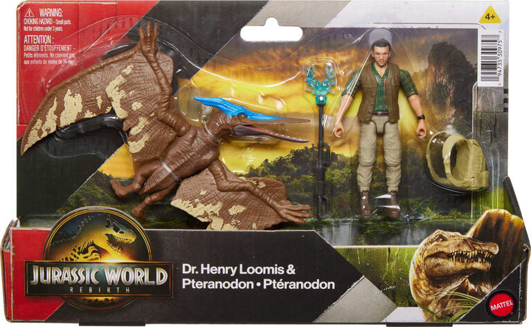 Jurassic World Rebirth Coffret figurines Dr Henry Loomis, Ptéranodon