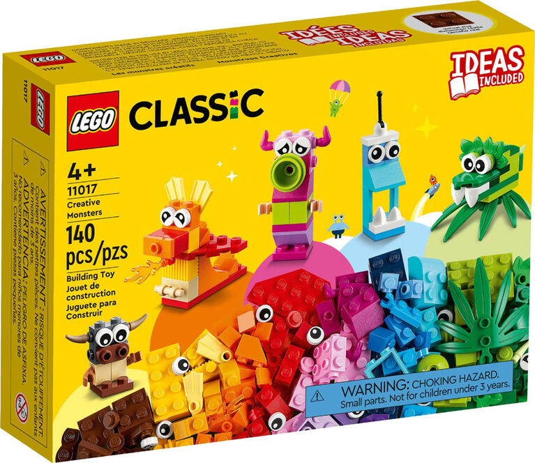 LEGO Classic Les monstres créatifs 11017 - Ensemble de construction avec 5 jouets pour enfants (140 pièces)