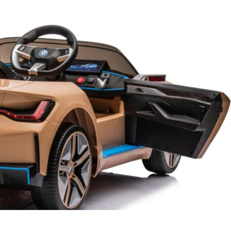 KidsVip 12V Licensed BMW i4 W/ RC- Camel