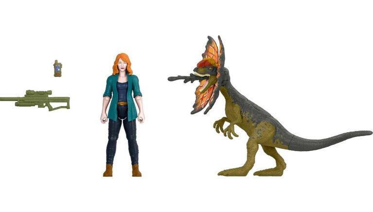 Jurassic World Human and Dino Pack Claire and Dilophosaurus