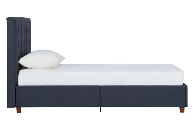 DHP Emily Upholstered Twin Bed - Navy