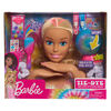 Tête de Coiffure Tie-Dye De Luxe de Barbie à 20 Eléments, Cheveux Blonds, Inclut 2 Couleurs de Colorant Non Toxiques