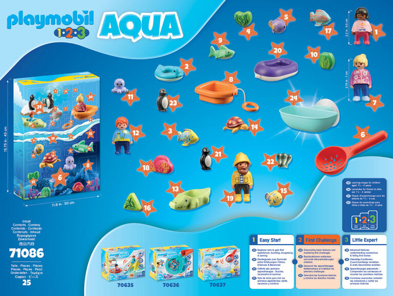 Playmobil - Wiltopia - Calendrier de l'Avent : PLAYMOBIL 1.2.3 Aqua