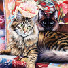 Cat-Ology Raja And Mulan 1000 Piece Square Jigsaw Puzzle By Jenny Newland