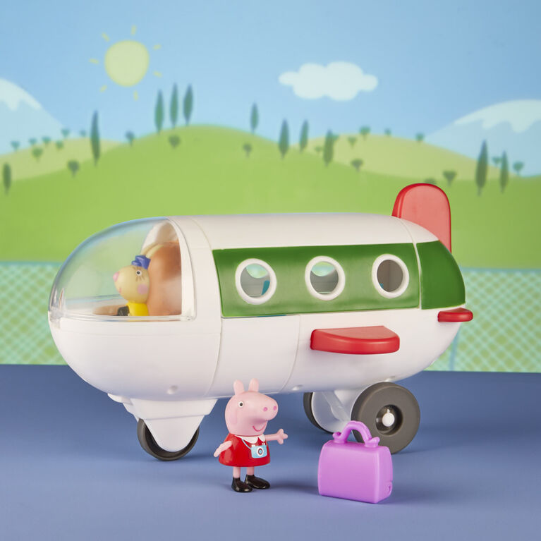 Peppa Pig Peppa's Adventures, En avion Peppa, jouet préscolaire avec roues  qui roulent vraiment, 1 figurine et 1 accessoire