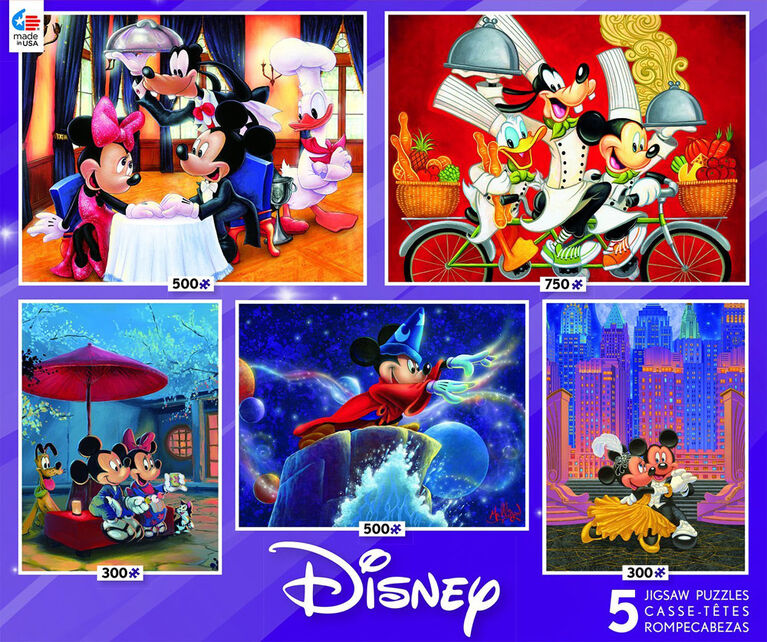 Ceaco - Disney's Mickey Mouse: 5 en 1 multi-pack casse-têtes