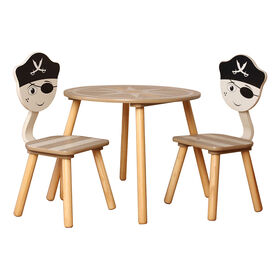 Pirate Round Table With 2 Chairs