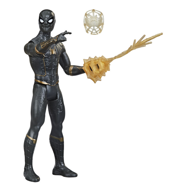 Marvel Spider-Man Mystery Web Gear Black and Gold Suit Spider-Man Action Figure