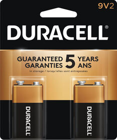 Piles Duracell coppertop Alcalines 9V  - 2 unités