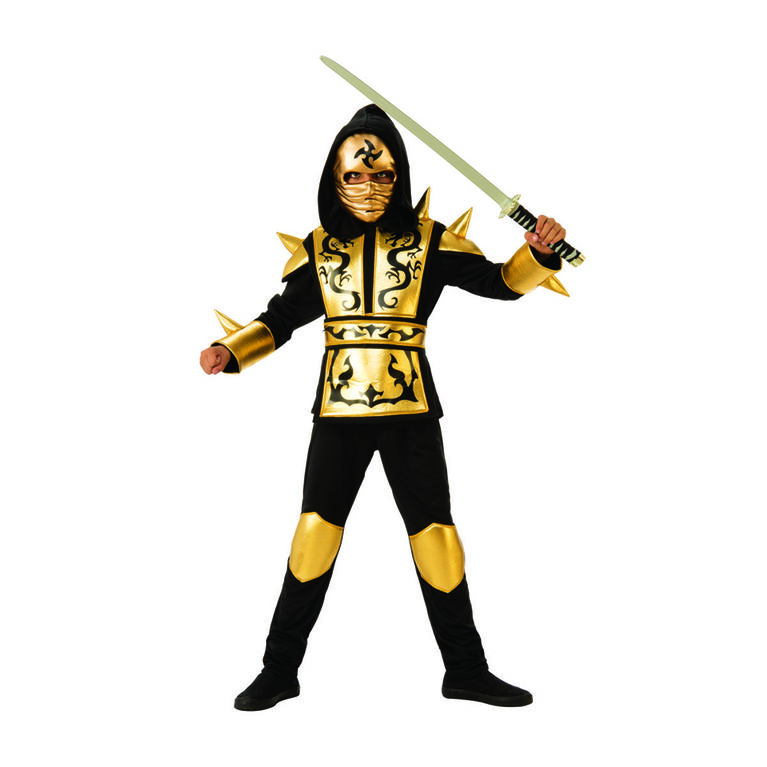 Gold Ninja Costume Size Small (4-6)