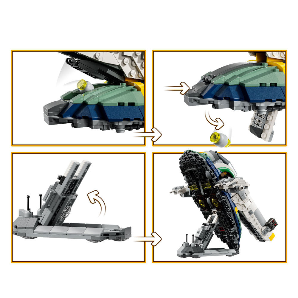LEGO Star Wars: Attack of the Clones Jango Fett's Starship Building Toy for Kids, Ages 9+ - 75433