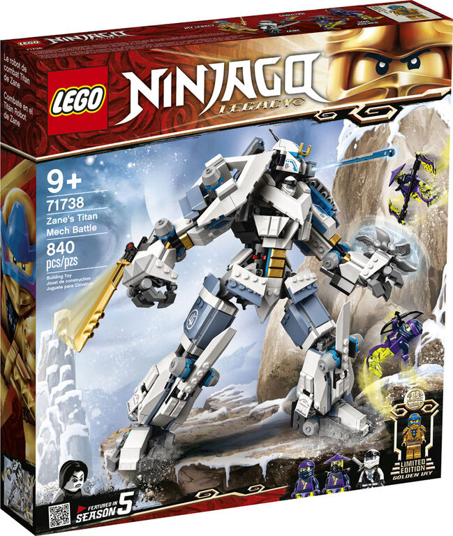 LEGO Ninjago Le robot de combat Titan de Zane 71738 (840 pièces)