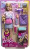 Barbie "Malibu" Stylist Doll and 14 Accessories Playset, Hair and Makeup Theme with Puppy and Styling Cart