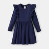 long sleeve ruffle dress