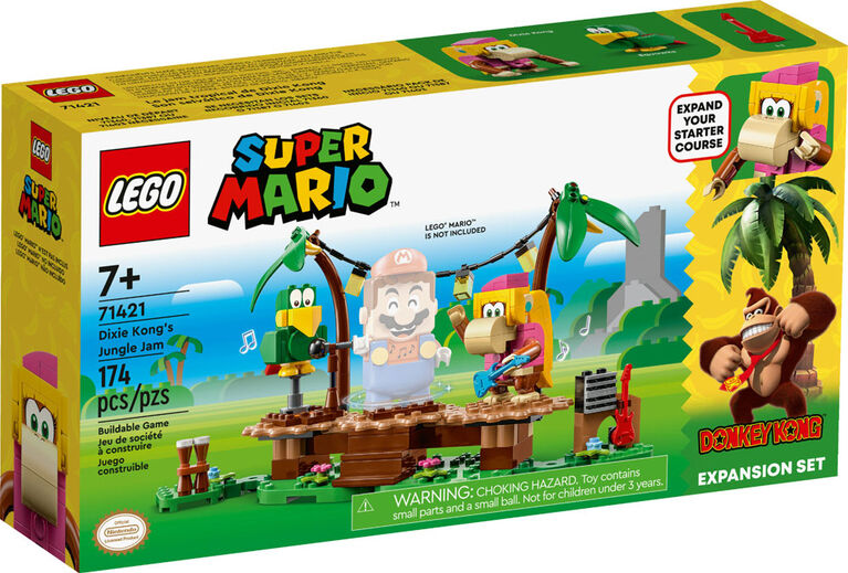 LEGO Super Mario Ensemble d'extension Le jam tropical de Dixie Kong 71421 Ensemble de jeu de construction (174 pièces)