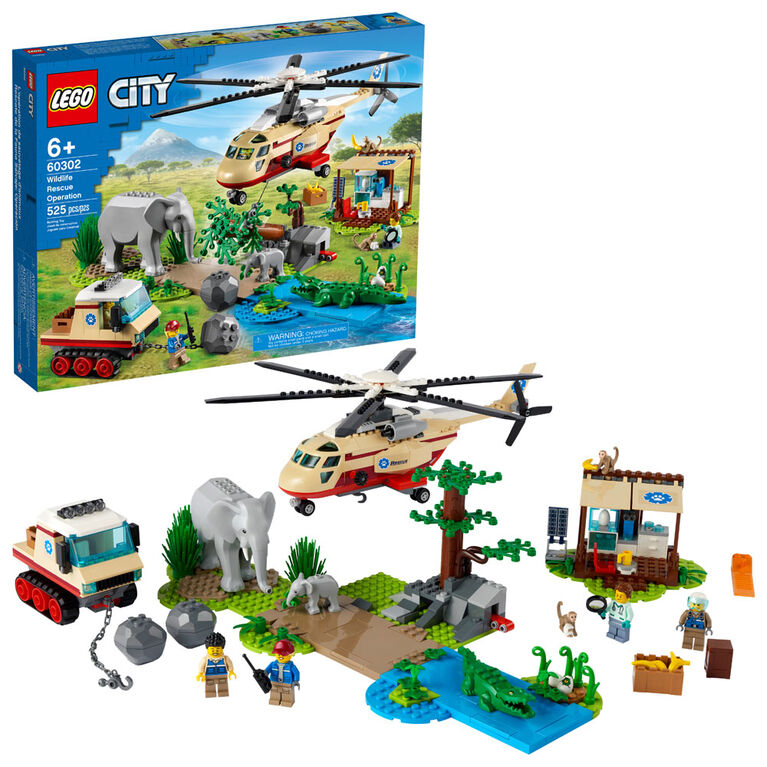 LEGO City Wildlife L'opération de sauvetage d'animaux 60302 (525 pièces)