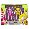 Power Rangers X Teenage Mutant Ninja Turtles Michelangelo Yellow Ranger and April O'Neil Pink Ranger