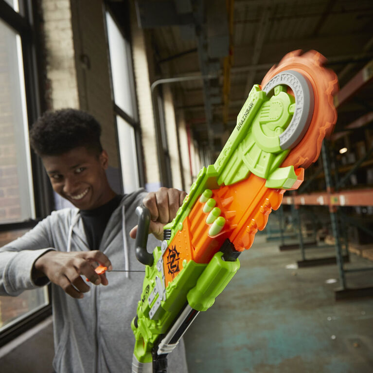 Nerf Zombie Strike Brainsaw Dart Firing Blaster R Exclusive Toys R