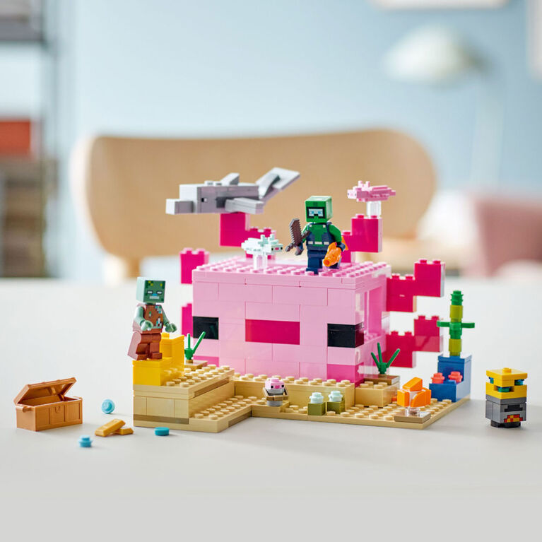 LEGO Minecraft The Axolotl House 21247 Building Toy Set (242 Pieces)