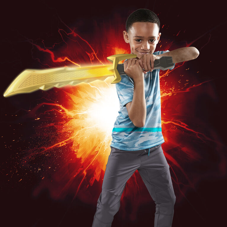 Power Rangers Dino Fury Megafury Saber Electronic Toy with Motion-Activated Light and Sound FX