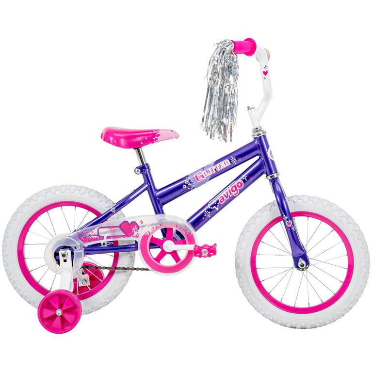 Vélo 14po Avigo Glitter, Violet et Rose