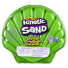 Kinetic Sand, Seashell Container with 4.5oz Neon Green and Kinetic Beach Sand