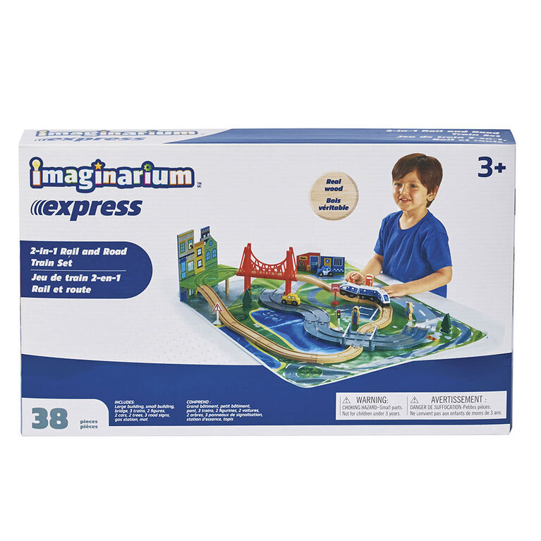 Imaginarium Express - 2-in-1 Rail and Road Train Set - R Exclusive