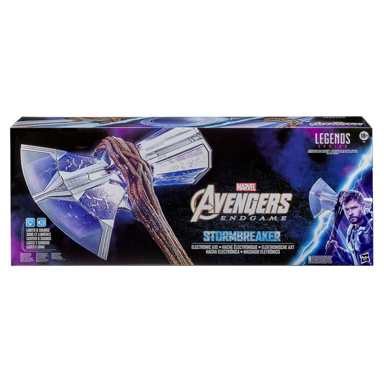 Marvel Avengers: Endgame, hache électronique Marvel's Stormbreaker de Thor, article de déguisement premium