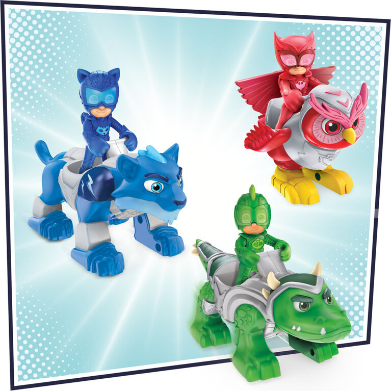 Pyjamasques Animal Power, coffret Hero Animal Trio de 3 figurines et 3 véhicules