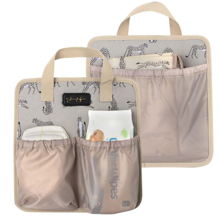 Jessica Simpson Charity 3Pc Diaper Backpack Set, Champagne
