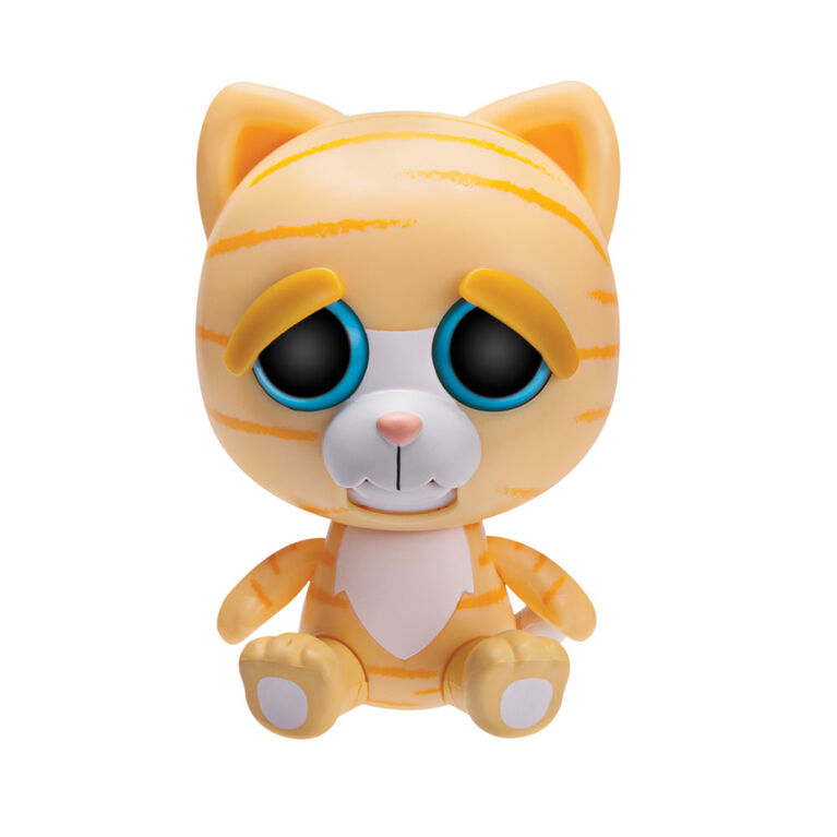 Feisty Pets 4 "Vinyl Princesse Potty Cat Chat Orange.