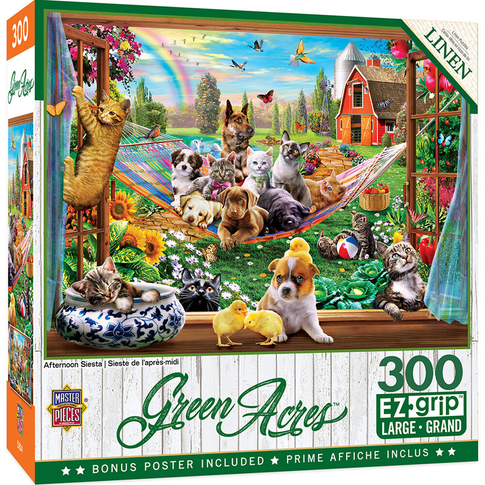 Masterpieces Puzzle Company Green Acres - Afternoon Siesta 300 Piece Puzzle - English Edition