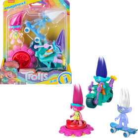 Imaginext DreamWorks Trolls Sparkle and Roll Pack, Poppy Branch and Guy Diamond 6-Piece Figure Set - R Exclusive