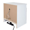 Reevo Nightstand with Cord Catcher Pure White