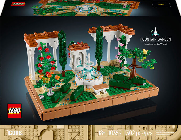 LEGO Icons Fountain Garden Building Set - DIY Kit for Adults - Miniature Craft Building Blocks for Home Decor - 10359